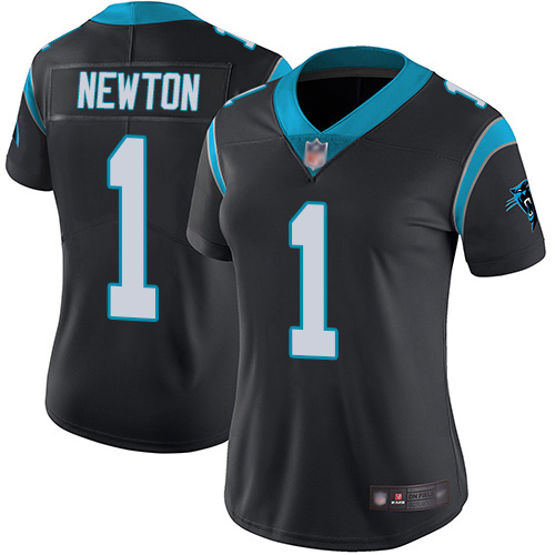 Carolina Panthers Limited Black Women Cam Newton Home Jersey NFL Football #1 Vapor Untouchable